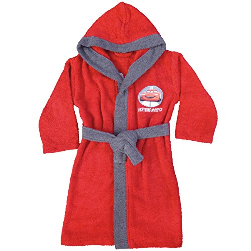 Disney Cars 042785 Bademantel Ready To Go, Baumwolle Frottee, 6/8 Jahre, 110-128 cm