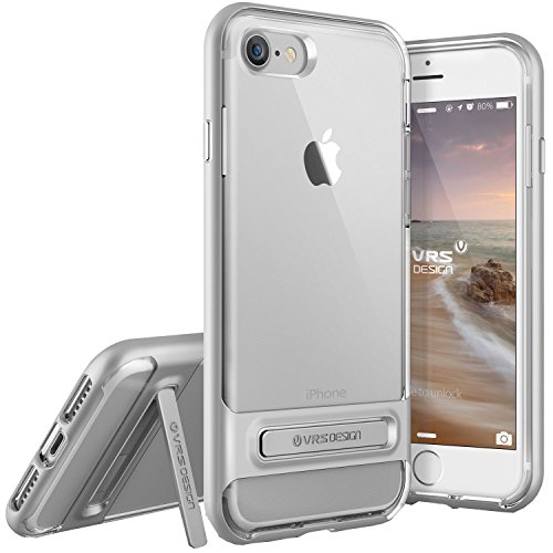 VRS Design Funda iPhone 7   Crystal Bumper  Plata  -  Transparente Case  Shock- Absorci  n Cover  Kickstand  - para Apple iPhone 7 2016 VRS Design Funda iPhone 7   Crystal Bumper  Plata  -  Transparente Case  Shock- Absorci  n Cover  Kickstand  - para Apple iPhone 7 2016