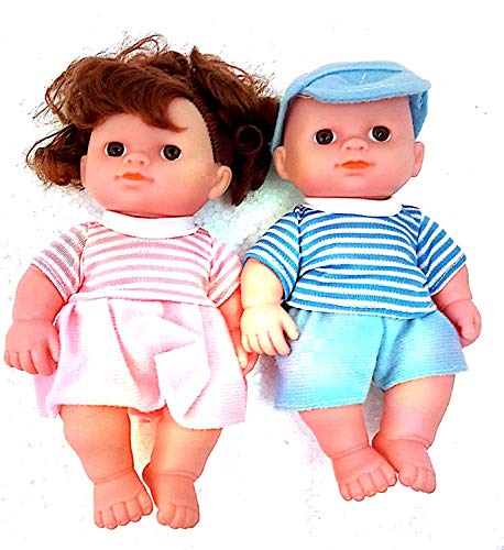 harllyction Beautiful Doll Set for Kids, Little Handsome Boy Beautiful Girl Doll Set for Kids, (Random Color)
