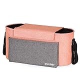 SIZE:15*33*14CM LFGCL Bolsos de Mujer Bolso de Cochecito de bebé a Prueba de Agua de algodón y Lino Hombro multifunción Bolso de Momia Bolso de Carro de bebé Bolso de Madre y bebé, Rosa