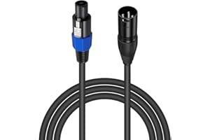 BNGXR Speakon zu XLR Kabel Audio Jack,Speakon auf XLR 3-polige Buchse,Speako Lautsprecherkabel,Audio-Verlängerungskabel,Lautsprecher Stecker für DJ PA Heavy Duty Verstärker(1.8m)