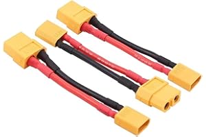 VISSQH 3pcs XT-30 a XT-60 Connettore,Maschio XT-30 a Femmina XT-60 Adattatore con Filo di Silicone 16AWG per Batteria LiPo Micro FPV 2S