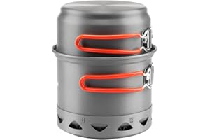 Fire-Maple FMC-217 Kit de Utensilios de Cocina Compactos Juego de Cocina Plegable para Camping con Cacerola y Bol, Apto para Una Persona Senderismo Ultraligero 268g