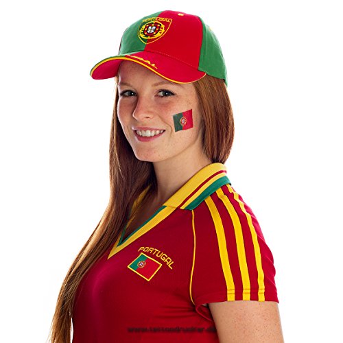 25er Portugal Tattoo Fahne Fan Set – EM Fanartikel 2016 – Portugal Flag (25)