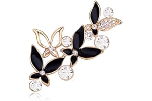 Crystalline Azuria Pin Broschees Blumen Herzen Ballerina mit Kristalle 18ct Vergoldet für Damen und Mädchen