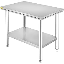 Tavolo Da Lavoro In Acciaio Inox WILTEC 120x60x145cm | Ripiano Utensili, Gastronomia, Professionale - Foto 2