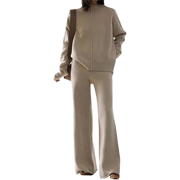 Robe 2 Pièces En Tricot épais Femme - Pull Et Jupe Longue - Style Décontracté élégant Avec Poche