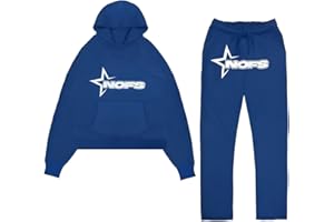 YiJee Ensemble de Jogging NOFS Y2K Homme, 2 Pièces Cortez Tracksuit, Légère Ensemble de Survêtement Unisexe, Sweat à Capuche et Pantalon de Sport, Style Streetwear Hip Hop Casual