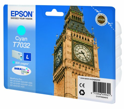 Epson T7032 Tintenpatrone Big Ben, Singlepack cyan - 2