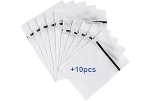 ARPDJK 10 Sacchetti per Biancheria in Rete con Cerniera, Sacchetti per Bucato Riutilizzabili per Lavatrice per Camicie, Biancheria Intima, Calze e Vestiti per Bambini, 30 x 40 cm, 40 x 50 cm