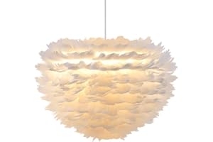 GUANSHAN 30 cm plafond lampe lustre abat-jour pliable moderne mode plume plafonnier pour salon chambre porche bar restaurant hôtel
