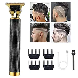 Hair Clippers for Men, Cordless Rechargeable Hair Trimmer Professional Hair Trimmer T Blade Trimmer Zero Gapped Trimmer, Electric Beard Trimmer Shaver Hair Cutting Kit for Men (Black)