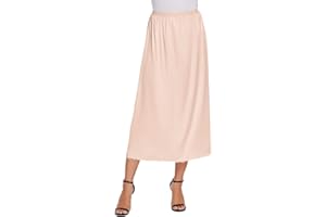 Avidlove Donna Sottoveste Gonna Lunga con Orlo in Pizzo