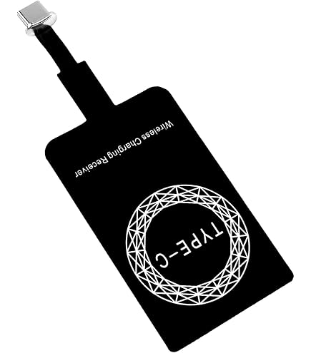 Ricevitore di ricarica wireless tipo C, ricevitore di ricarica wireless Qi tipo C, 1000 mA, per Google Pixel, Samsung Galaxy, Motorola, Nokia e altri telefoni USB C