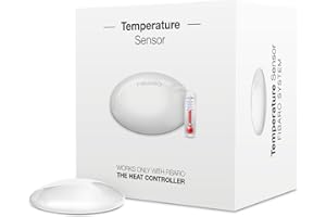 Fibaro Temperature Sensor/Capteur de Température supplémentaire pour le Heat Controller, FGBRS-001 Blanc