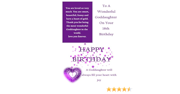 Goddaughter 18th Birthday With Removable Laminate Amazon Co Uk Stationery Office Supplies