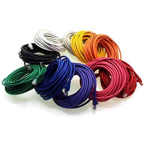 1aTTack CAT6 UTP Netzwerk-Patch-Kabel 1m mit 2x RJ45 Stecker Set (10 Stück, 10 Farben) - 5