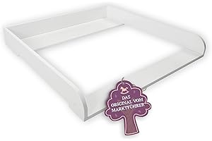 ‎PUCKDADDY Puckdaddy Moritz, Premium Wickelaufsatz kompatibel mit IKEA Malm Kommoden u.Ä. | 80x78x10 cm | Wickelauflage aus weißem MDF-Holz | hochwertiger, inkl. Montagematerial zur Wandmontage