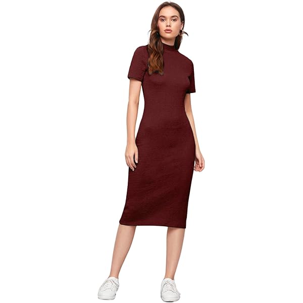 Buy GRECIILOOKS Poly Cotton One Piece Maxi Bodycon Dresses