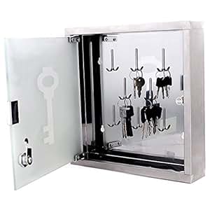 Schlüsselschrank aus Edelstahl Schlüsselbrett Schlüsselkasten