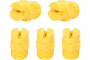 sourcing map 5 STK. Flachstrahldüse Düsen PP 65 Grad 3,6mm Öffnungsdurchmesser 1/2NPT Gewinde