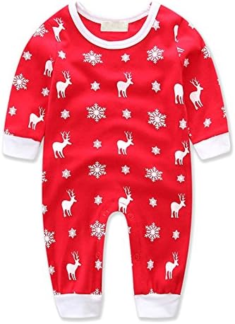 Bornbay Christmas Baby Romper Xmas Boy Santa Jumpsuit Girl Outfit Clothes 0-24 Months