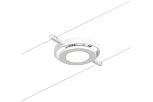 Paulmann 94417 Sistema de cables LED Spot RoundMac CC incl. 1x4,5 W, ampliable, blanco, cromo, cable metal, 3000 K
