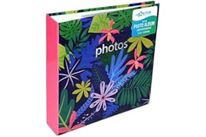 Star Online Padded Jungle 200 Photo Album Book Bound With Clear Pockets - Slip in 6 X 4 Photos