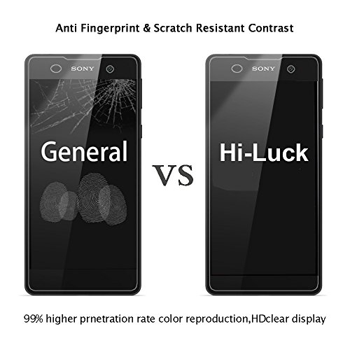 Sony Xperia E5 Panzerglas Schutzfolie 3 Stück, WEOFUN Displayschutzglas Panzerfolie für Sony Xperia E5 Schutzglas Folie 5 Zoll [0.33mm, 9H, Ultra-klar] - 4