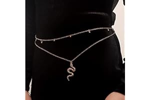 Wendalern Cadena De La Cintura En Capas Del Vientre Cuentas Cadena Sexy Playa Bikini Cuerpo Cadena Punk Oro Serpiente Cintura Cuerpo Cinturón Rave Fiesta Prom Accesorio Joyería Para Las Mujeres