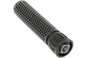 AIRSOFT WEBSITE Airsoft Softair Ausrüstung 5KU 179mm KAC Style QDC/CQB Airsoft Suppressor verlängert Fassrohr Barrel Tube mit -14mm CCW Flashider Schwarz