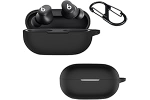 Lemxiee Flexible silicone case for Beats Solo Buds case,Protective cover for Beats Solo Buds (2024) -Black