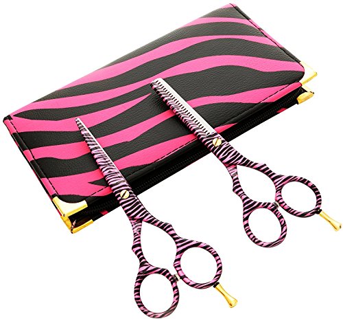 Preisvergleich Produktbild CANDURE® - Friseurbedarf Professional friseurscheren - Schwarz und Weiß Friseurscheren - Haarschneideschere - Friseurschere set - Barber Haarschere 5,5 Zoll (13.97cm), schönes Haar Schere, Schwarzweiss-Zebra-Set