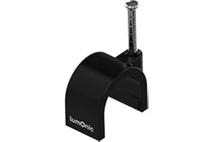 ‎LUMONIC Lumonic 100x Nagelschelle 14mm für Kabel schwarz - Kabelschelle mit 30mm Nagel z.B. zur Befestigung an der Wand - Kabelklemmen verschiedene Größen 4-14mm