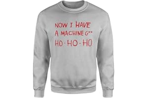 SMARTYPANTS Jetzt I Have A Machine Gun Ho Ho Ho Jumper Sweatshirt – Neuheit Festliche Frohe Weihnachten Xmas Eve Arbeit Party 1988 Action Thriller Detektiv Film Geschenke