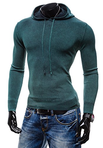 BOLF Herrenpullover Pulli Sweatshirt Sweatjacke Sweater Top S-WEST R918 Grün