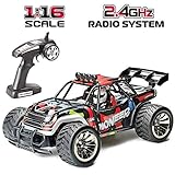 Sistema de radio control de 2.4 GHz, el controlador remoto para camiones rc es fácil de controlar con una potencia de transmisión de 2.4GHz, una distancia de control remoto de aproximadamente 50M, con las funciones de avance/retroceso y giro a la izquierda/derecha. Requerimientos de sus baterías: 3 pilas AA para el transmisor (no incluidas).
