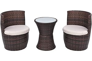 ‎VIDAXL vidaXL Gartenmöbel 5-TLG. Poly Rattan Bistroset Balkonset Balkonmöbel Garnitur