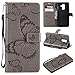 Produktbild ZCXG Galaxy A6 Plus 2018 Hülle,Handyhülle Samsung Galaxy A6 Plus 2018 Hülle Leder 3D Magnet Slim Stand Flip Cover Brieftasche Damen Lederhülle Schmetterling Muster Silikon Backcover Tasche Grau