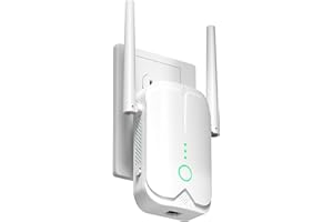 JANCANE WiFi Extender Booster, WiFi Repeater WLAN Verstärker WiFi Extender bis zu 5000sq.ft Mit Repeater/AP Modus, Long Range Amplifier mit Ethernet Port zu Allen WLAN Geräten, 1-Key Setup, Access Point