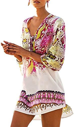 Cover Up for Beach Wear, MoliPeony Women's Plus Size Serpentine Chiffon Bikini Swimwear Cover Ups