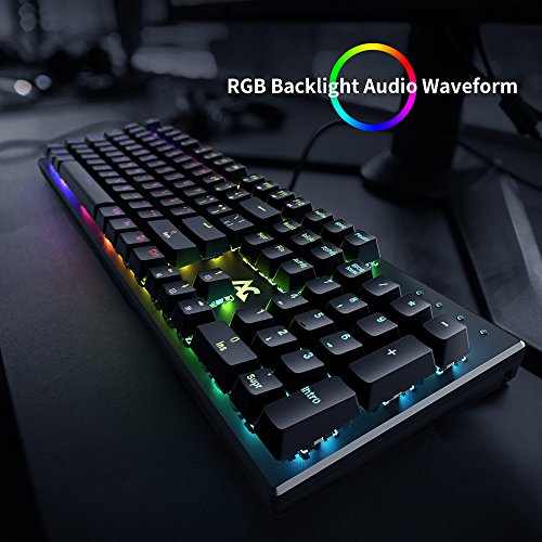 ACGAM AG-109R Chroma Teclado Mec  nico Gaming Retroiluminado 105 Keys Switches Brown RGB Mechanical Keyboard con Disposici  n Espa  ola