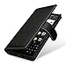 Produktbild StilGut Talis Lederhülle für BlackBerry Key2 mit Kreditkarten-Fächern aus echtem Leder. Seitlich aufklappbares Flip Case in Brieftaschen-Format, Schwarz