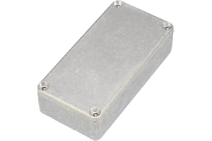 TOOLOFLIFE Aluminium-Druckguss-Gehäusebox, IP54, wasserdicht, Elektronik-Projektgehäuse, Box für externe Gehäuse-Power/Outdoor, Silber, 100 * 50 * 26mm