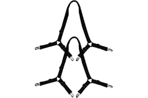 WANAONE 2pcs Bed Sheet Straps, Adjustable CrissCross Sturdy Stable Bed Sheet Straps Mattress For Corners(black)
