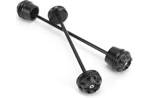 Qiilu Avant Arrière Roue Fourche Essieu Curseurs Anti Crash Chute Protection Remplacement pour MT07 FZ07 XSR700