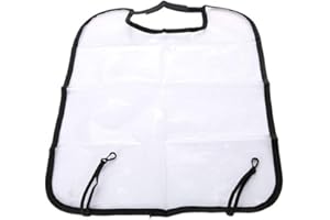 ihreesy Protector de Respaldo para Niños,Protector de Asiento de Coche Impermeable Antideslizante,Funda Protectora Transparente Respaldo Asiento,para la Mayoría de Los Automóviles,PVC 59cmx43 cm,Negro