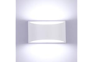 Glighone Wall Lights Indoor Dimmable LED Up and Down Wall Light Modern Wall Lamp 10W Sconce Uplighter Downlighter Wall Lighting for Living Room Bedroom Corridor, Cool White (LED Bead Include)