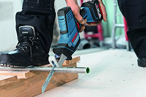 Bosch Professional GSA 18 V-LI C Akku-Säbelsäge mit 2 x 18V 5,0Ah Akku,3 SDS-Sägeblätter, Metall, Holz, L-Boxx, 06016A5002 - 6