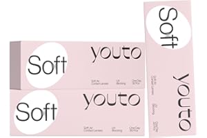 youto Tageslinsen weich, 90 Stück,kontaktlinsen tageslinsen, UV Schutz und Hohes Trageg efühl,BC 8.7 mm, DIA 14.2 mm